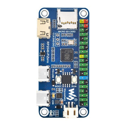 Waveshare 25506 RP2040-PiZero Development Board, Based On Raspberry Pi RP2040, 264KB SRAM And 16MB, RP2040-PiZero with Pinheader