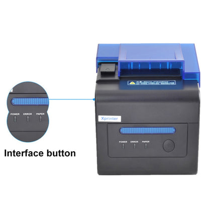 Xprinter XP-C300H 80mm Sound And Light Alarm Store Cashier Rreceipt Thermal Printer, USB+COM+LAN