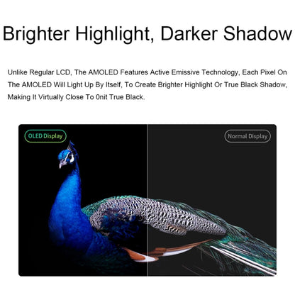Waveshare 13.3 Inch 2K 2560×1440 HDMI/Type-C Display Interface AMOLED Touch Display, US Plug, EU Plug, UK Plug