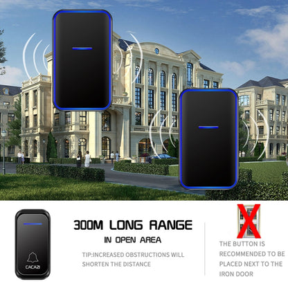 CACAZI Home Smart Digital Wireless Doorbell Remote Electronic Doorbell Elderly Pager, US Plug, EU Plug, UK Plug