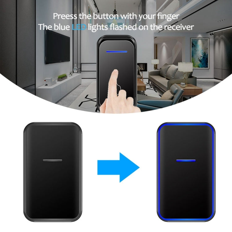CACAZI Home Smart Digital Wireless Doorbell Remote Electronic Doorbell Elderly Pager, US Plug, EU Plug, UK Plug
