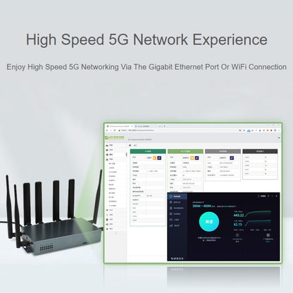Waveshare RM520N-GL Wireless CPE Industrial 5G Router, Snapdragon X62 Onboard, US Plug, EU Plug, UK Plug