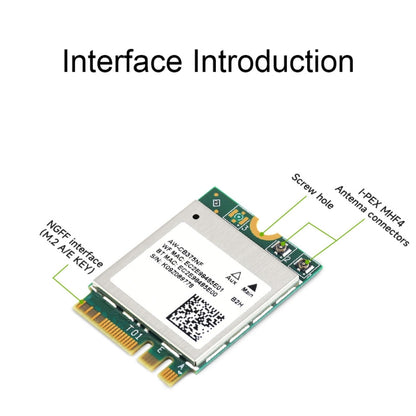 Waveshare 24780 AW-CB375NF 2.4G/5GHz Dual-Band WiFi 5 Wireless NIC, RTL8822CE-CG Core, Supports BLE