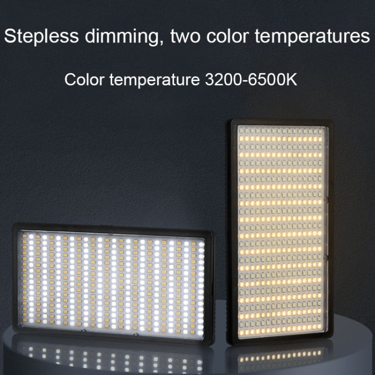1008 LEDs Stepless Adjustment Live Fill Light Reversible Photography Soft Light, EU Plug, 14 inch