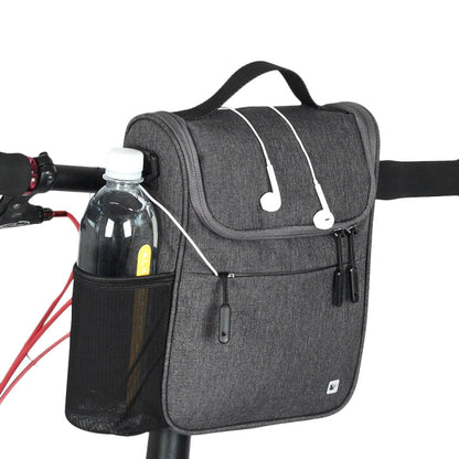 Rhinowalk RK18995 Large-capacity Aluminum Film Insulation Bicycle Head Bag with Rain Cover, Gray, Black