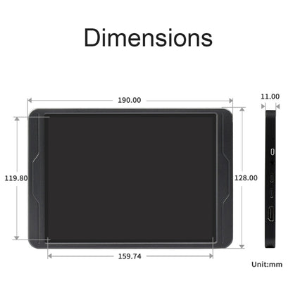 Waveshare 8 Inch 2K IPS 1536×2048 Optical Bonding Toughened Glass Panel Touch Display, US Plug, EU Plug, UK Plug