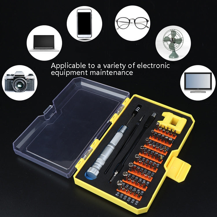 Obadun 9802B 52 in 1 Aluminum Alloy Handle Hardware Tool Screwdriver Set Home Precision Screwdriver Mobile Phone Disassembly Tool, Obadun 9802B(Orange), Obadun 9802B(Yellow)