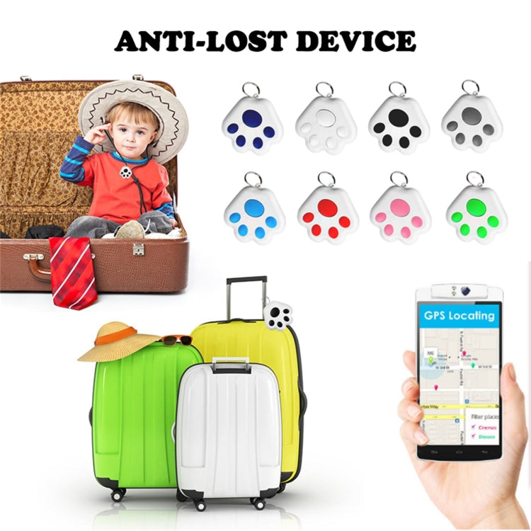 2 PCS HYC-09 Dog Paw Bluetooth Anti-Lost Device Pet Tracking Locator Keychain Smart Search Two-Way Alarm, Dog Paw Black, Dog Paw White, Dog Paw Light Blue, Dog Paw Green, Dog Paw Pink, Dog Paw Red, Dog Paw Dark Blue, Dog Paw Dark Gray