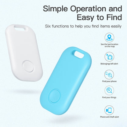2 PCS S6 Square Bluetooth Anti-Lost Device Key Luggage Tracking Device Two-Way Alarm, Black, White, Blue