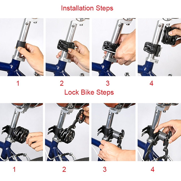 SAHOO Bicycle Anti-Theft Lock Mountain Bike Fixed Folding Lock Chain Lock Creative Hamburger Lock, SAHOO
