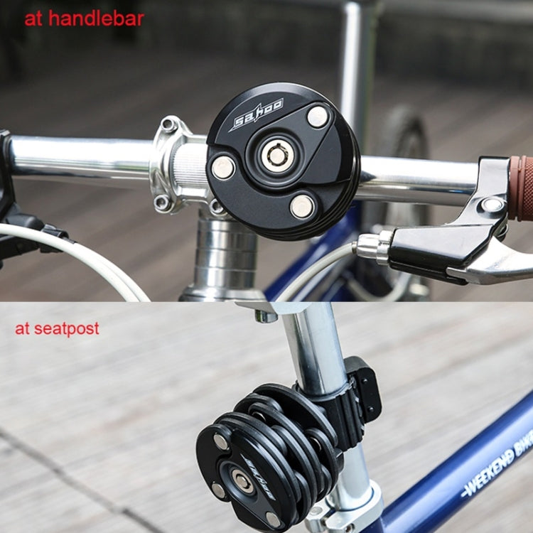 SAHOO Bicycle Anti-Theft Lock Mountain Bike Fixed Folding Lock Chain Lock Creative Hamburger Lock, SAHOO