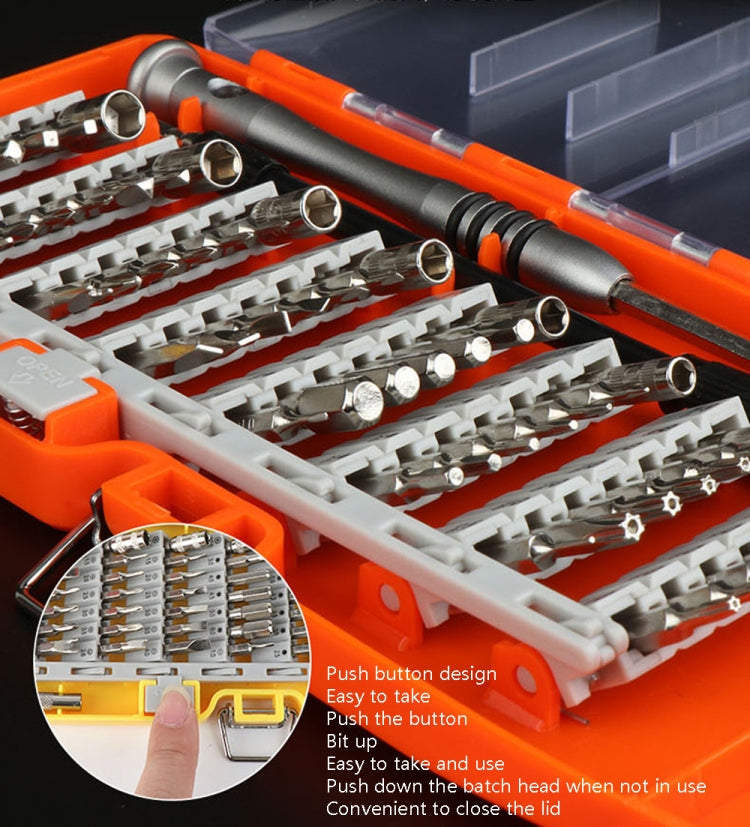 Obadun 9800 58 in 1 Screwdriver Set Manual CRV Batch Mobile Phone Disassembly Glasses Repair Tool, Obadun 9800(Orange)