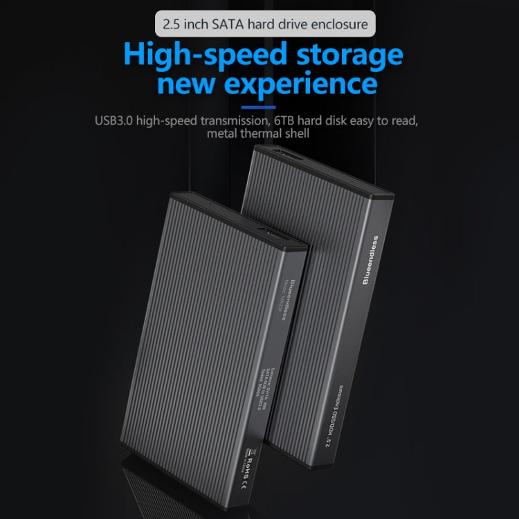 Blueendless 2.5 inch Mobile Hard Disk Box SATA Serial Port USB3.0 Free Tool SSD, Style:, MR23F -A Port, MR23F-C Port, MR23G -A Port