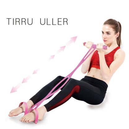 Home Fitness Pedal Tensioner Sit-Up Aid Multifunctional Elastic Rope, Specification：, Little Waist Crystal (Pink), Little Waist Crystal (Blue), Little Waist Crystal (Purple), Enhanced Crystal (Pink), Enhanced Crystal (Blue), Enhanced Crystal (Purple)