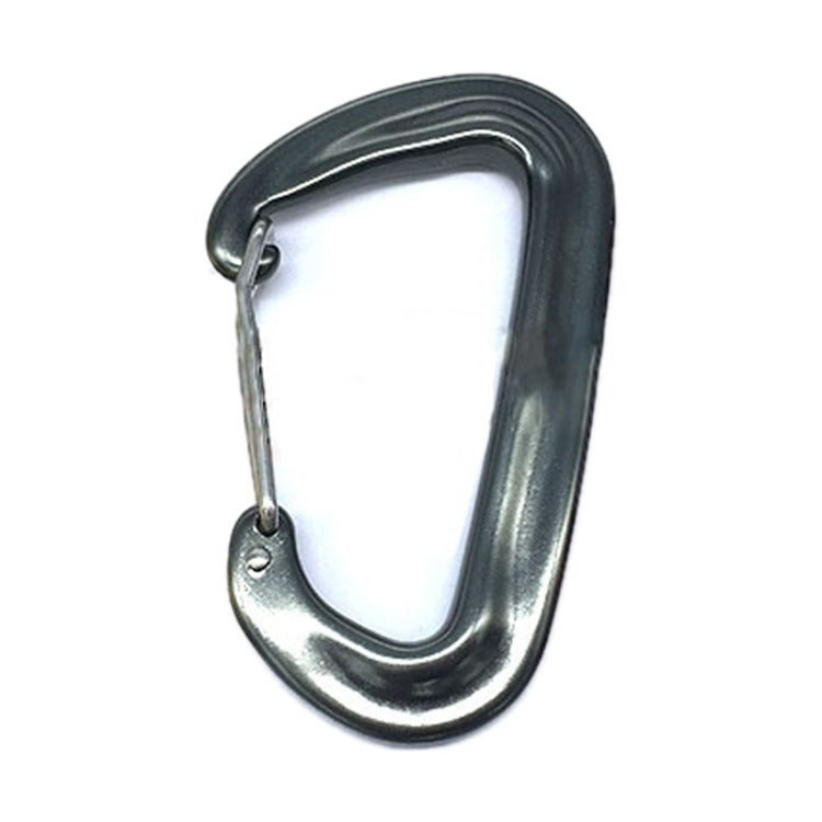 AD802U 8cm Aluminum Alloy Mountaineering D-Shaped Spring Safety Hook, Color Random Delivery, AD802U