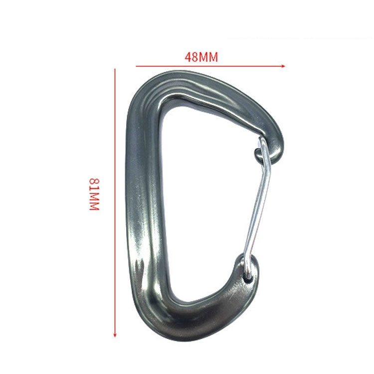 AD802U 8cm Aluminum Alloy Mountaineering D-Shaped Spring Safety Hook, Color Random Delivery, AD802U