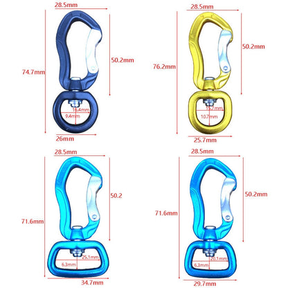 Rotating Ring Light Aluminum Alloy Mountaineering Hiking Fitness Pet Traction Safety Hook, Color and Style Random Delivery, AD504C