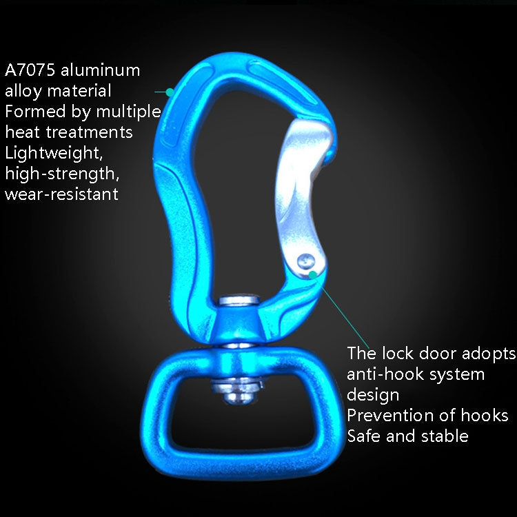 Rotating Ring Light Aluminum Alloy Mountaineering Hiking Fitness Pet Traction Safety Hook, Color and Style Random Delivery, AD504C