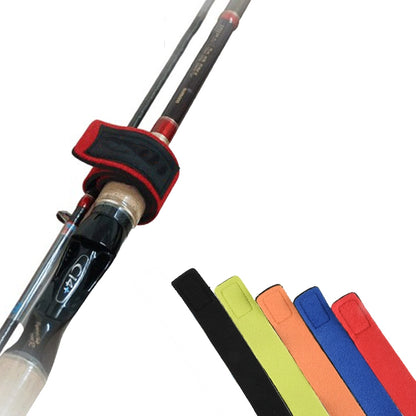 6 PCS Neoprene Non-Slip Fishing Rod Strap Elastic Fishing Rod Strap