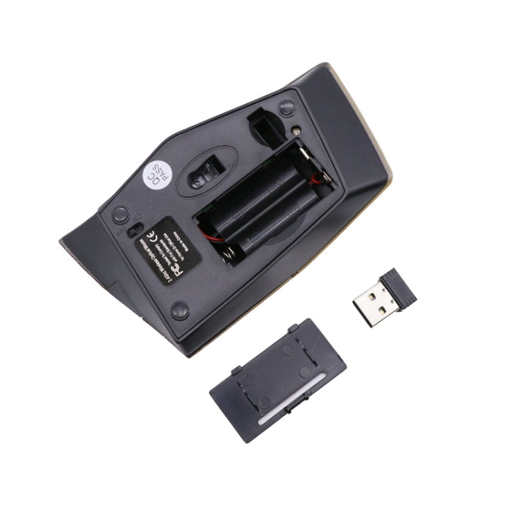 M-189 2.4GHz 6 Keys 2.4G Wireless Cool Game Mouse, Golden, Black