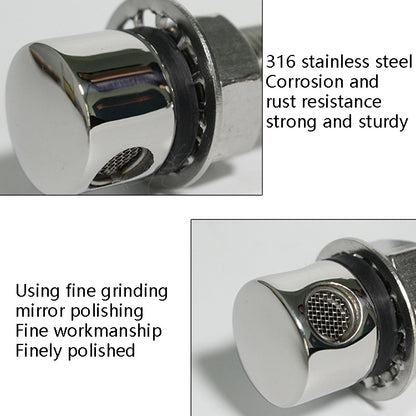 Fuel Breather Vent Straight 316 Stainless Steel  Boat Cabin Oiling Fueling Oil Port Vent Accessories, Fuel Breather Vent