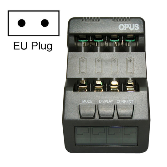 OPUS Smart Battery Charger Multifunctional Measuring Internal Resistance Backlight Charger, EU Plug, BT-C700