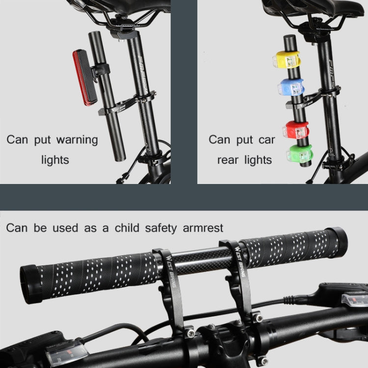 WEST BIKING YP0719246 Bicycle Light Code Table Extension Frame Specification:, Aluminum Alloy, Carbon Fiber