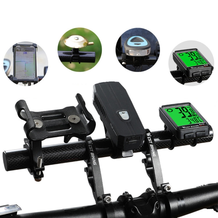 WEST BIKING YP0719246 Bicycle Light Code Table Extension Frame Specification:, Aluminum Alloy, Carbon Fiber