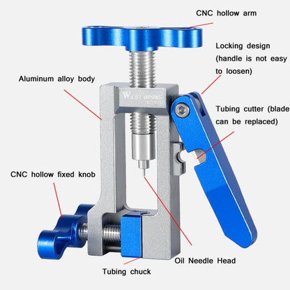 WEST BIKING YP0719252 Bicycle Oil Needle Installation Tool Cycling Tubing Jack Repair Tool, WEST BIKING YP0719252
