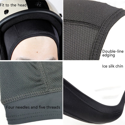 MTTT1040 Motorcycle Helmet Interior Cap Breathable Quick Dry Sunscreen Sweat-Absorbent Sports Head Cover, L