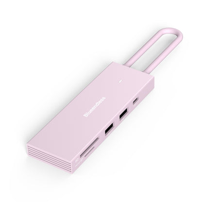 Blueendless 4K60Hz + Data Port Type-C Docking Station USB3.0 Splitter, 7-in-1 Card Reading Gray, 7-in-1 Card Reading Blue, 7-in-1 Card Reading Pink, 6-in-1 Gray, 6-in-1 Blue, 6-in-1 Pink