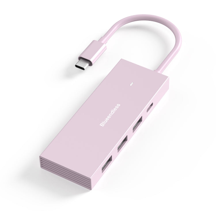 Blueendless 4K60Hz + Data Port Type-C Docking Station USB3.0 Splitter, 7-in-1 Card Reading Gray, 7-in-1 Card Reading Blue, 7-in-1 Card Reading Pink, 6-in-1 Gray, 6-in-1 Blue, 6-in-1 Pink
