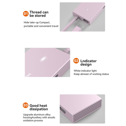 Blueendless 4K60Hz + Data Port Type-C Docking Station USB3.0 Splitter, 7-in-1 Card Reading Gray, 7-in-1 Card Reading Blue, 7-in-1 Card Reading Pink, 6-in-1 Gray, 6-in-1 Blue, 6-in-1 Pink