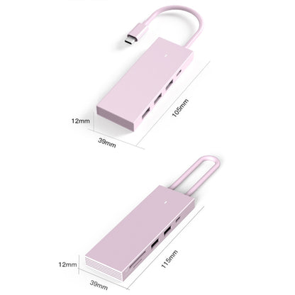 Blueendless 4K60Hz + Data Port Type-C Docking Station USB3.0 Splitter, 7-in-1 Card Reading Gray, 7-in-1 Card Reading Blue, 7-in-1 Card Reading Pink, 6-in-1 Gray, 6-in-1 Blue, 6-in-1 Pink