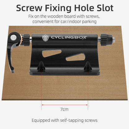 CYCLINGBOX BG-0171 Bike Aluminum Portable Quick-Removal Front Fork Fixed Frame Rear Hanging Frame Car Top Fixture Equipment, Black, Red, Titanium Color