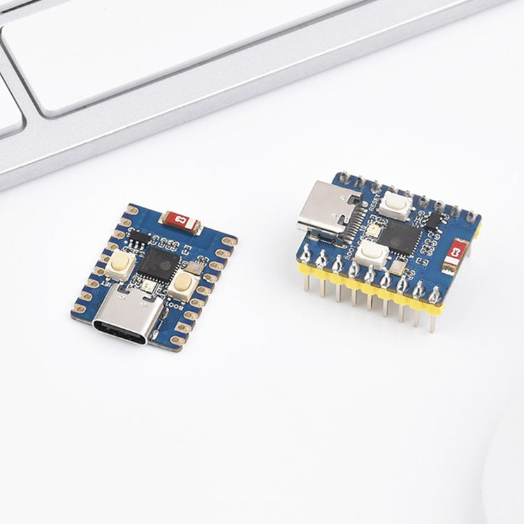 Waveshare 2.4GHz ESP32-C3 Mini Development Board, Based ESP32-C3FN4 Single-core Processor, without Header, with Header