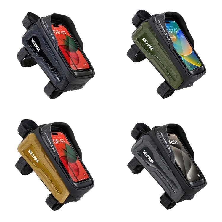 WILD MAN M20 Outdoor Cycling Bicycle Phone Touch Screen Waterproof Front Beam Bag, M20 (Black), M20 (Green), M20 (Yellow), M20 (Gray)