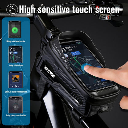 WILD MAN M20 Outdoor Cycling Bicycle Phone Touch Screen Waterproof Front Beam Bag, M20 (Black), M20 (Green), M20 (Yellow), M20 (Gray)