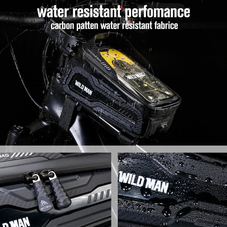 WILD MAN M20 Outdoor Cycling Bicycle Phone Touch Screen Waterproof Front Beam Bag, M20 (Black), M20 (Green), M20 (Yellow), M20 (Gray)