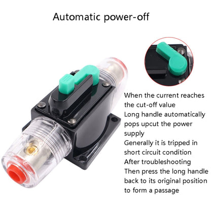 CB9 Car Audio Insurance RV Yacht Circuit Breaker Switch Short Circuit Overload Protection Switch, 10A, 15A, 20A, 30A, 40A, 50A, 60A, 80A, 100A, 150A