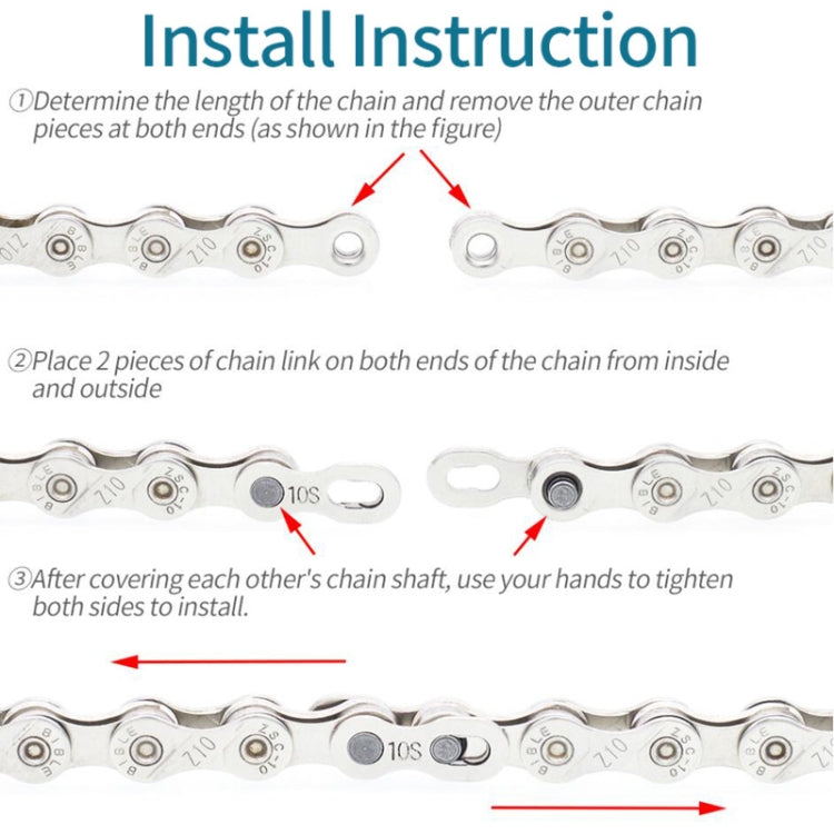 3 Pairs 6/7/8 Speed (Silver) ZH405 Mountain Road Bicycle Chain Magic Buckle Chain Quick Release Buckle, 3 Pairs 6/7/8 Speed (Silver), 3 Pairs 9 Speed (Silver), 3 Pairs 10 Speed (Silver), 3 Pairs 11 Speed (Silver), 3 Pairs 12 Speed (Silver)