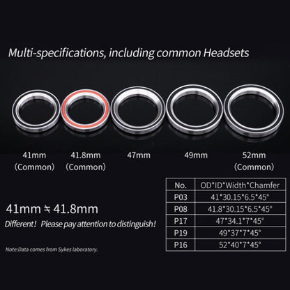 ZH411 Bicycle Headset Repair Bearing Headset Bearing, 2 PCS 41mm, 2 PCS 41.8mm, 47mm, 52mm