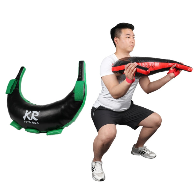 KR Fitness Training Sandbag Weight-Bearing Exercise Equipment, Croissant without Filler (Black Leather + Red Ribbon), Croissant without Filler (Black Leather + Green Ribbon), Croissant without Filler (Red Leather + Black Belt)