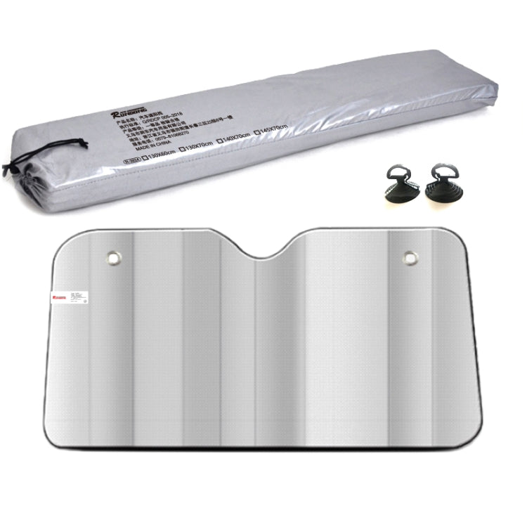 Aluminum Foil Five-Layer Thickening Car Sunscreen Heat Insulation Sun Visor, 145x70cm Gold, 145x70cm Silver, 145x70cm Blue