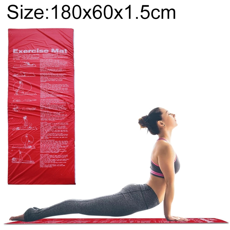 Foldable Fitness Exercise Gymnastics Mat School Gym Sit-Up Sponge Mat, 180x60x1.5cm