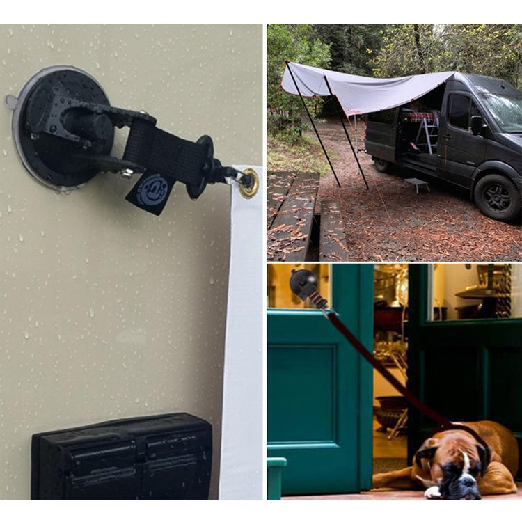 3 PCS Car Tent Suction Cup Home Users Outside Travel Portable Suction Cup Hook, Round Carabiner