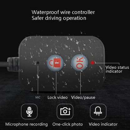 MT30 720P Waterproof Motorcycle Driving Recorder Locomotive Front And Rear Double Lens Recorder, MT30