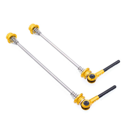 EVERDAWN Mountain Highway Bike Titanium Alloy Axis Quick Removal Rod Front And Rear Rollers Open Flower Drum Fixed Axis Trolley, 424 Red, 424 Black, 424 Titanium Color, 424 Gold