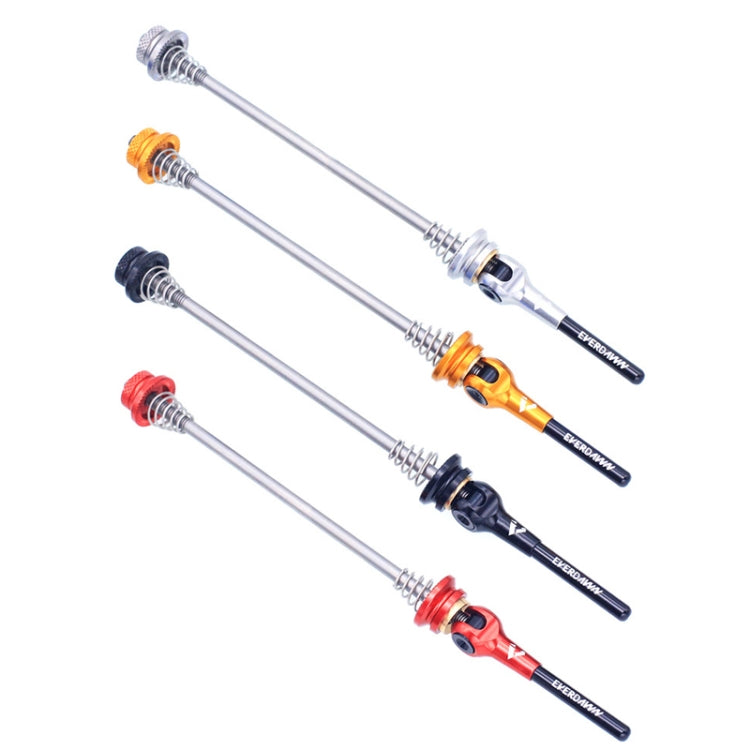 EVERDAWN Mountain Highway Bike Titanium Alloy Axis Quick Removal Rod Front And Rear Rollers Open Flower Drum Fixed Axis Trolley, 424 Red, 424 Black, 424 Titanium Color, 424 Gold