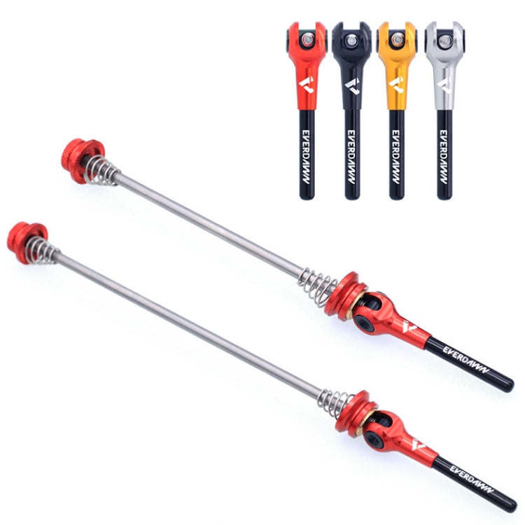 EVERDAWN Mountain Highway Bike Titanium Alloy Axis Quick Removal Rod Front And Rear Rollers Open Flower Drum Fixed Axis Trolley, 424 Red, 424 Black, 424 Titanium Color, 424 Gold